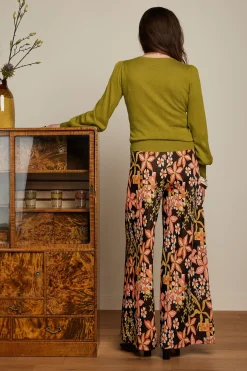 King Louie Broeken|Border Palazzo Pants Morgane Black