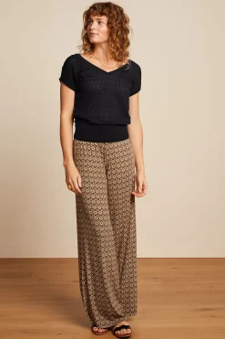 King Louie Broeken|Border Palazzo Pants Smith Umbre