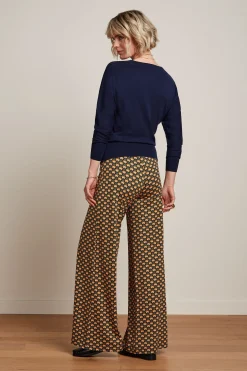 King Louie Broeken|Border Palazzo Pants Valet Streeple Blue