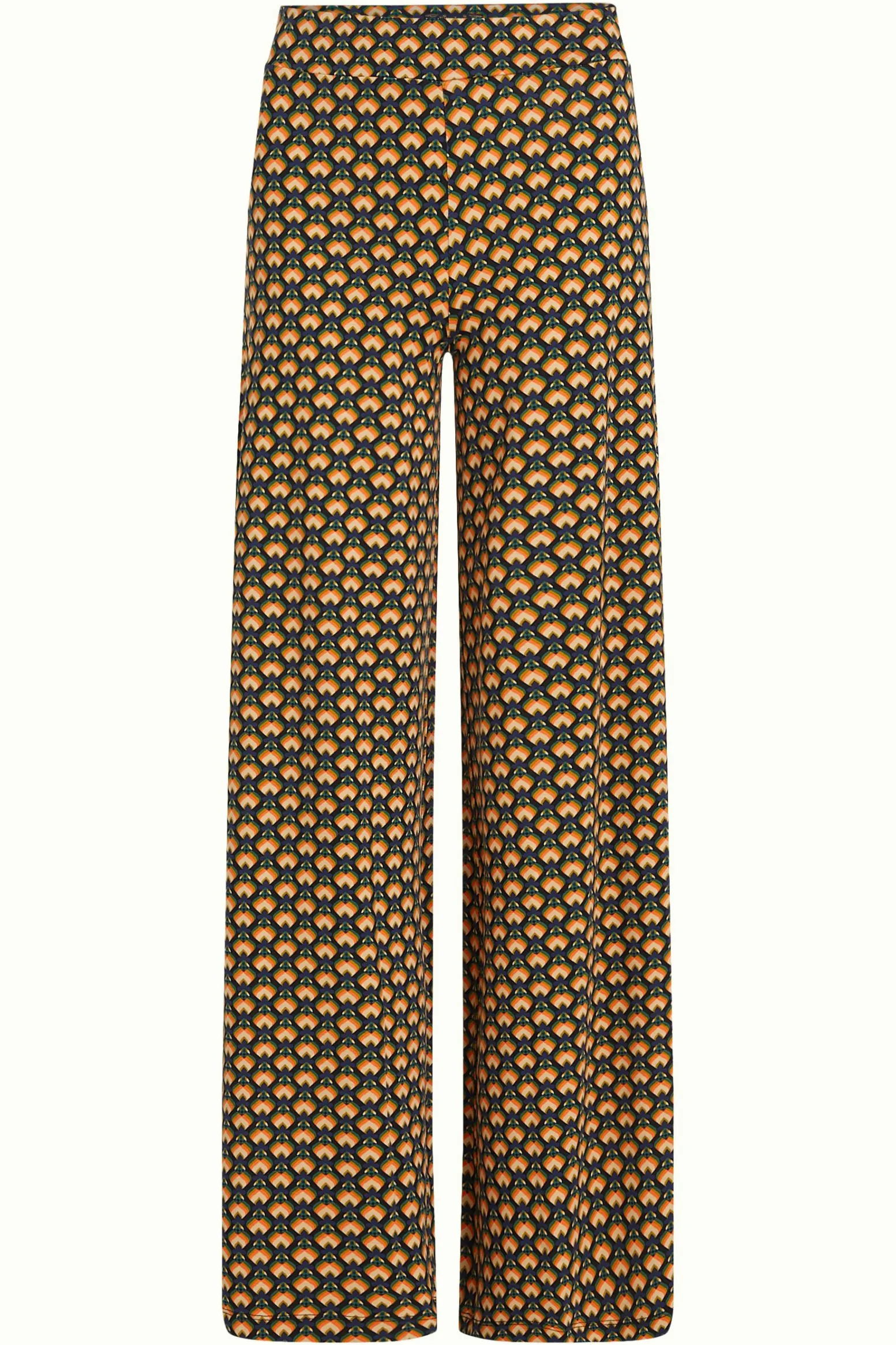 King Louie Broeken|Border Palazzo Pants Valet Streeple Blue
