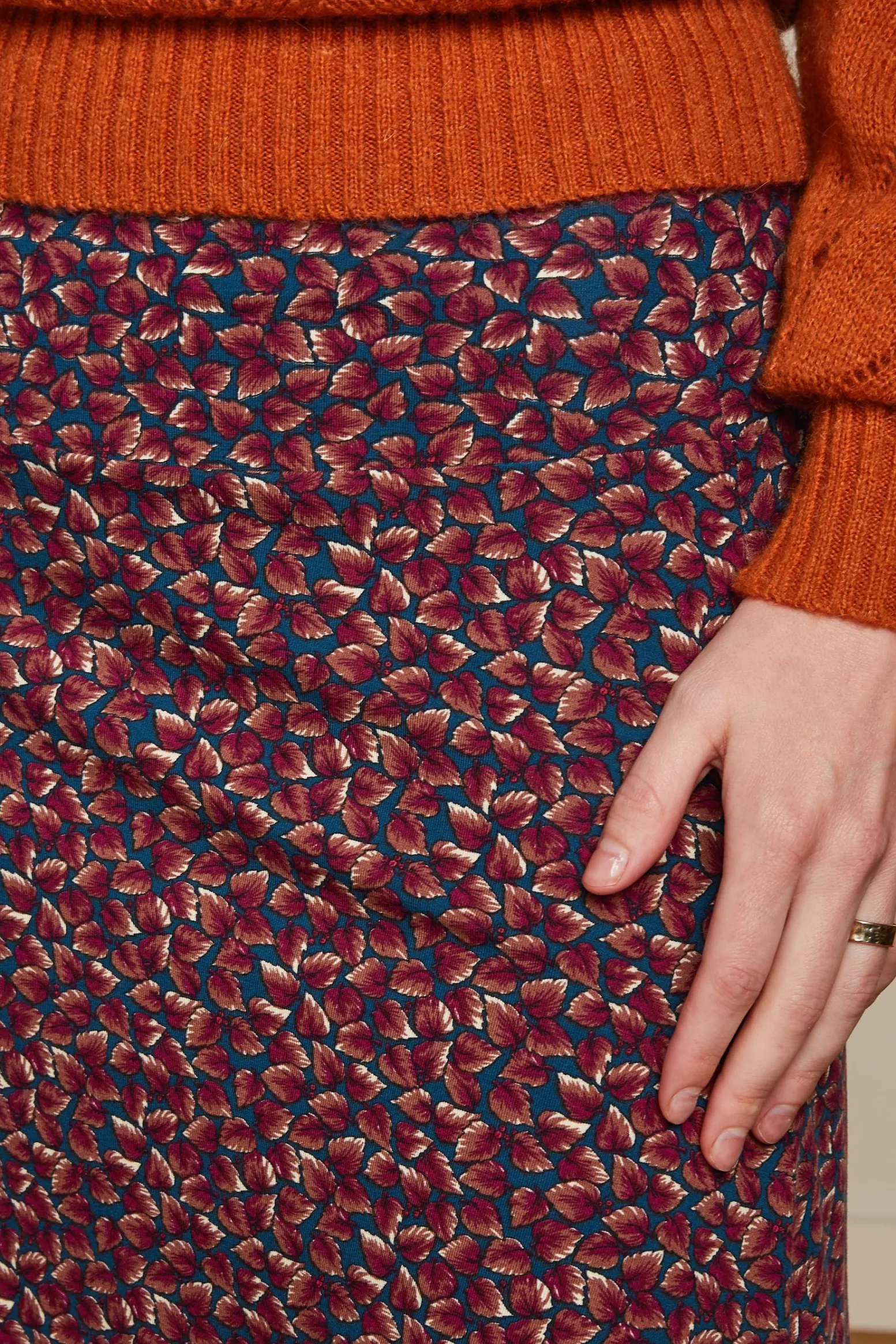 King Louie Rokken|Border Skirt Autumn Storm Blue
