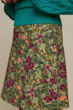 King Louie Rokken|Border Skirt Bellevue Olive Green
