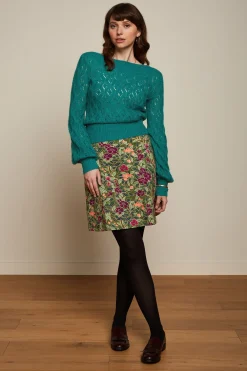 King Louie Rokken|Border Skirt Bellevue Olive Green