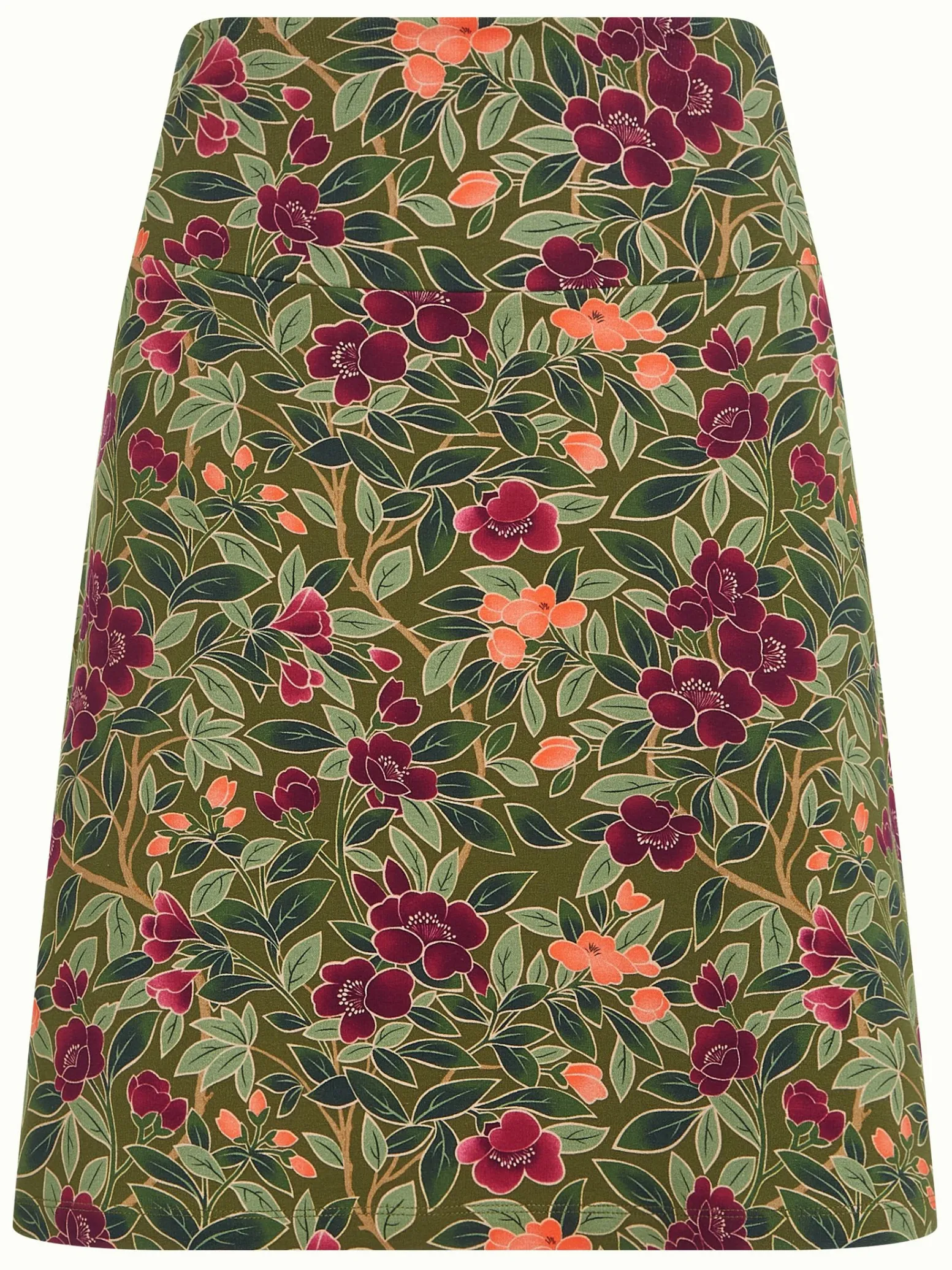 King Louie Rokken|Border Skirt Bellevue Olive Green