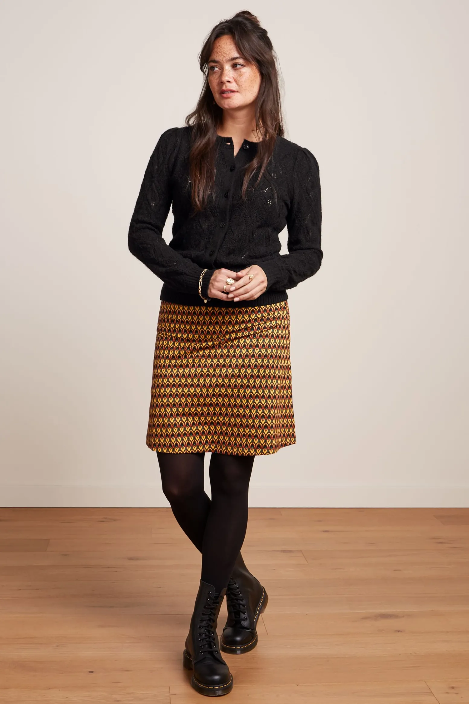 King Louie Rokken|Border Skirt Dandy Black