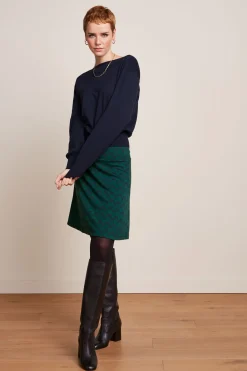 King Louie Rokken|Border Skirt Duffy Jacquard Evening Blue