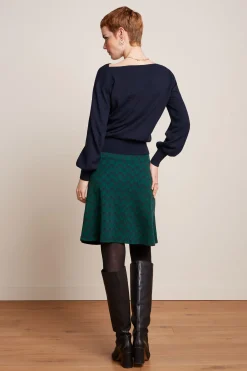 King Louie Rokken|Border Skirt Duffy Jacquard Evening Blue