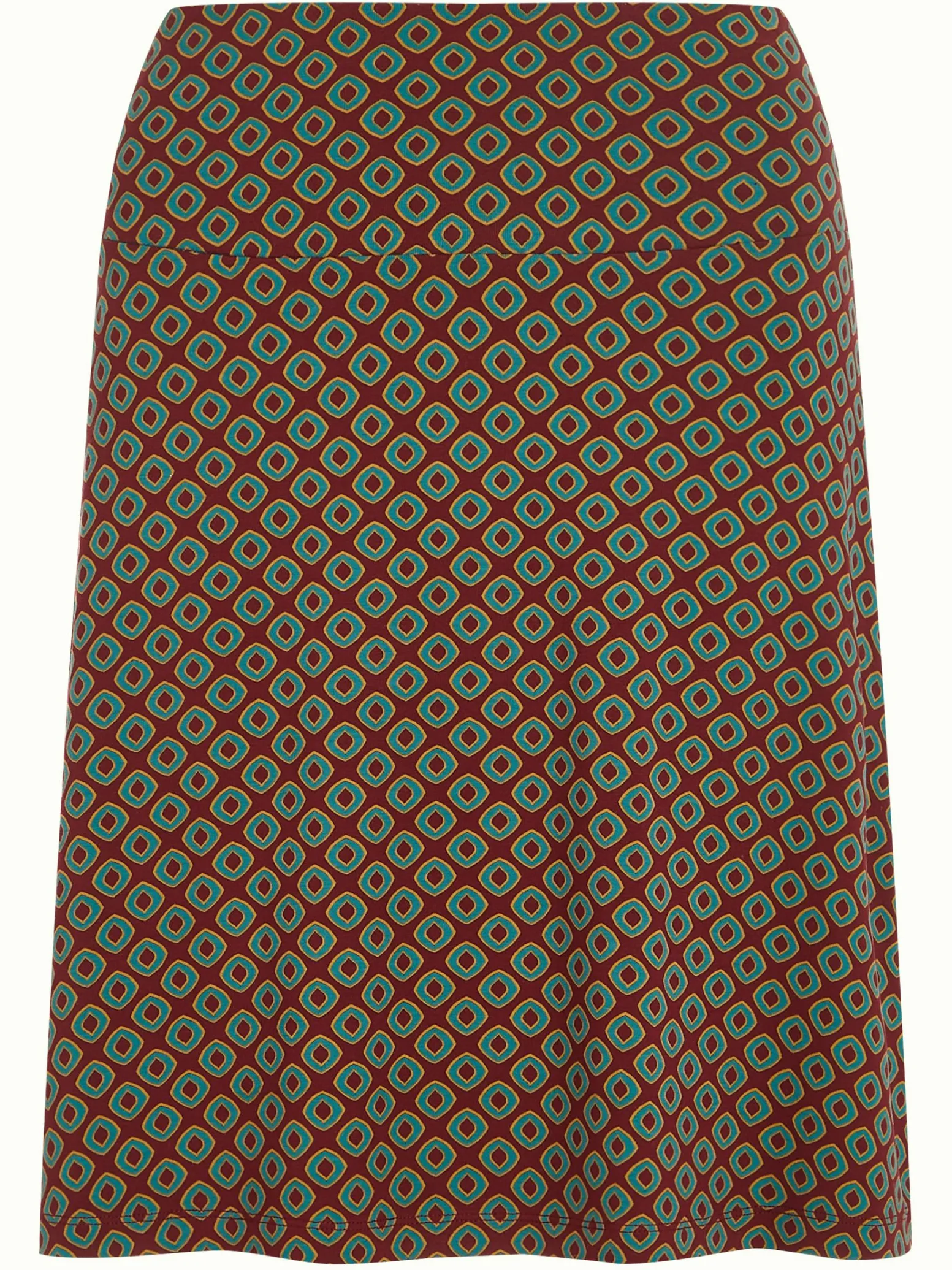 King Louie Rokken|Border Skirt Dusty Cabernet Red