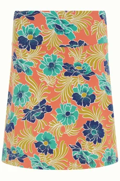 King Louie Rokken|Border Skirt Lake Langoustino Orange
