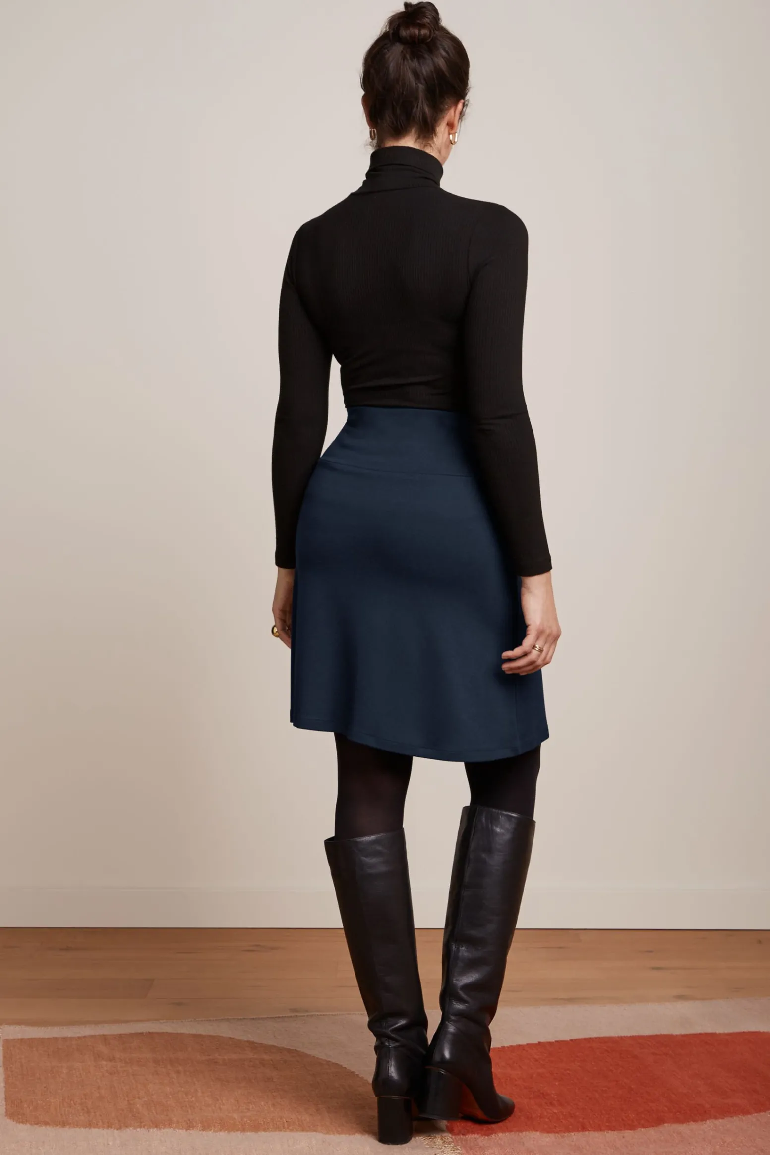 King Louie Rokken|Border Skirt Milano Uni Evening Blue