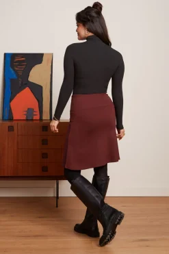 King Louie Rokken|Border Skirt Milano Uni Beet Red