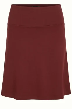 King Louie Rokken|Border Skirt Milano Uni Beet Red