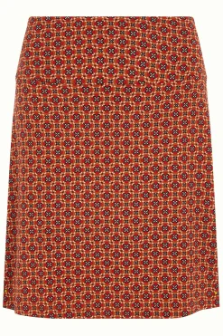 King Louie Rokken|Border Skirt Miro Jalapeno Red