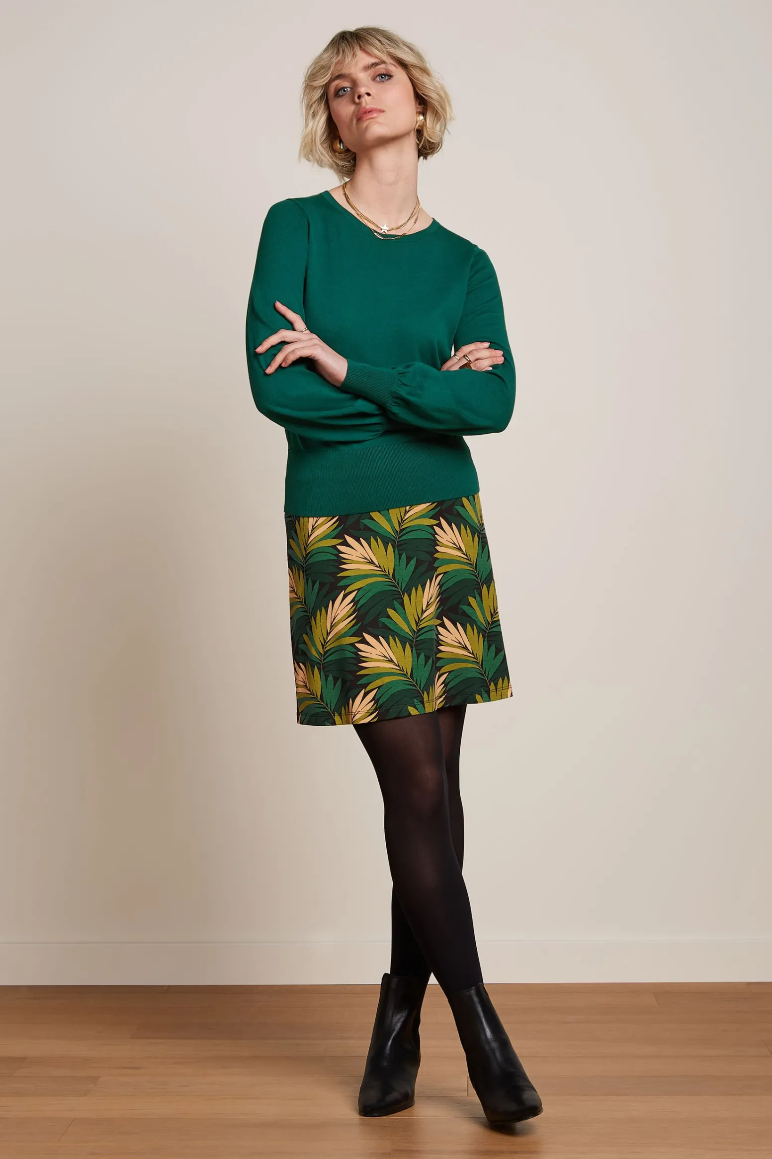 King Louie Rokken|Border Skirt Ornette Pine Green