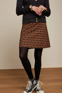 King Louie Rokken|Border Skirt Quentin Black
