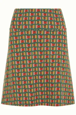 King Louie Rokken|Border Skirt Rondine Ponderosa Green