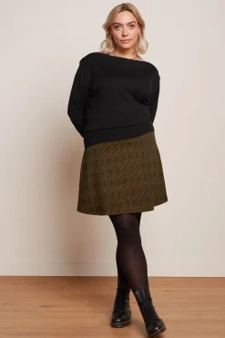 King Louie Rokken|Border Skirt Ruby Jacquard Black
