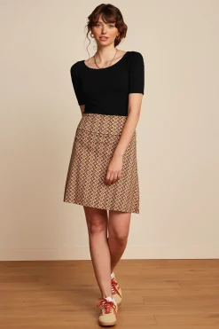 King Louie Rokken|Border Skirt Twisted Black