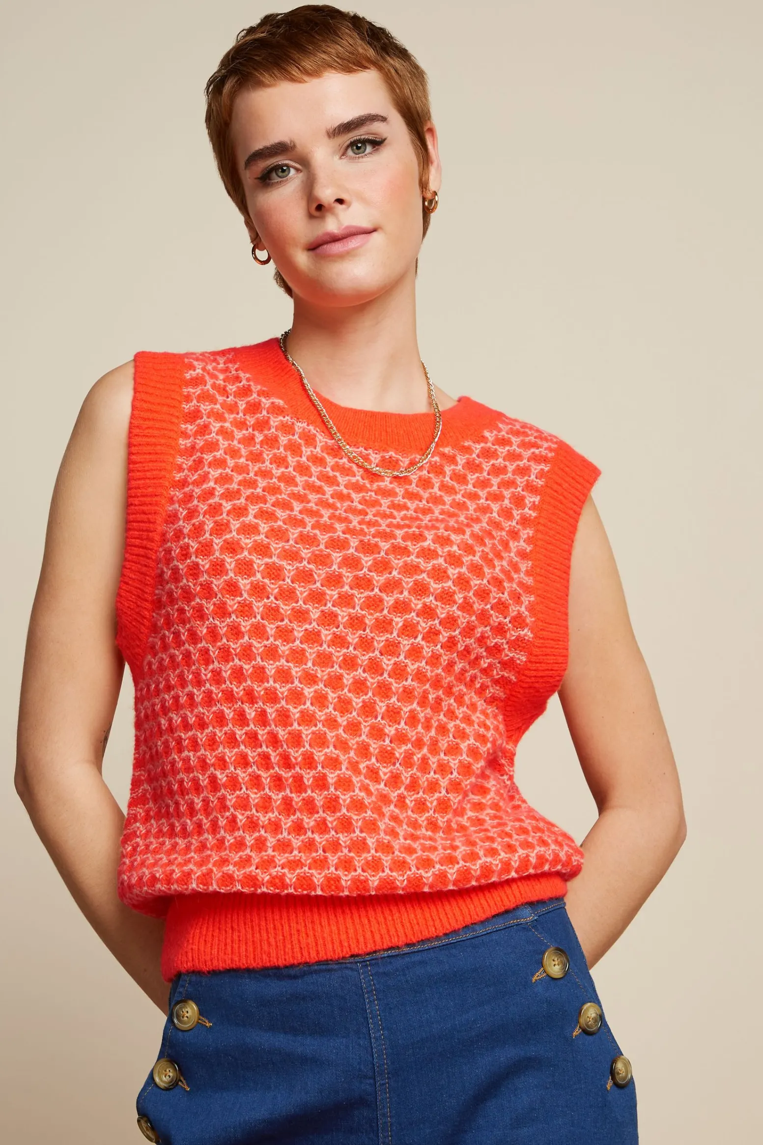 King Louie Tops & Shirts|Boxy Spencer Pop Popsicle Orange