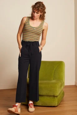 King Louie Tops & Shirts|Brigitta Camisole Cleo Stripe Black