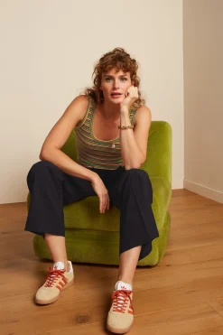 King Louie Tops & Shirts|Brigitta Camisole Cleo Stripe Black