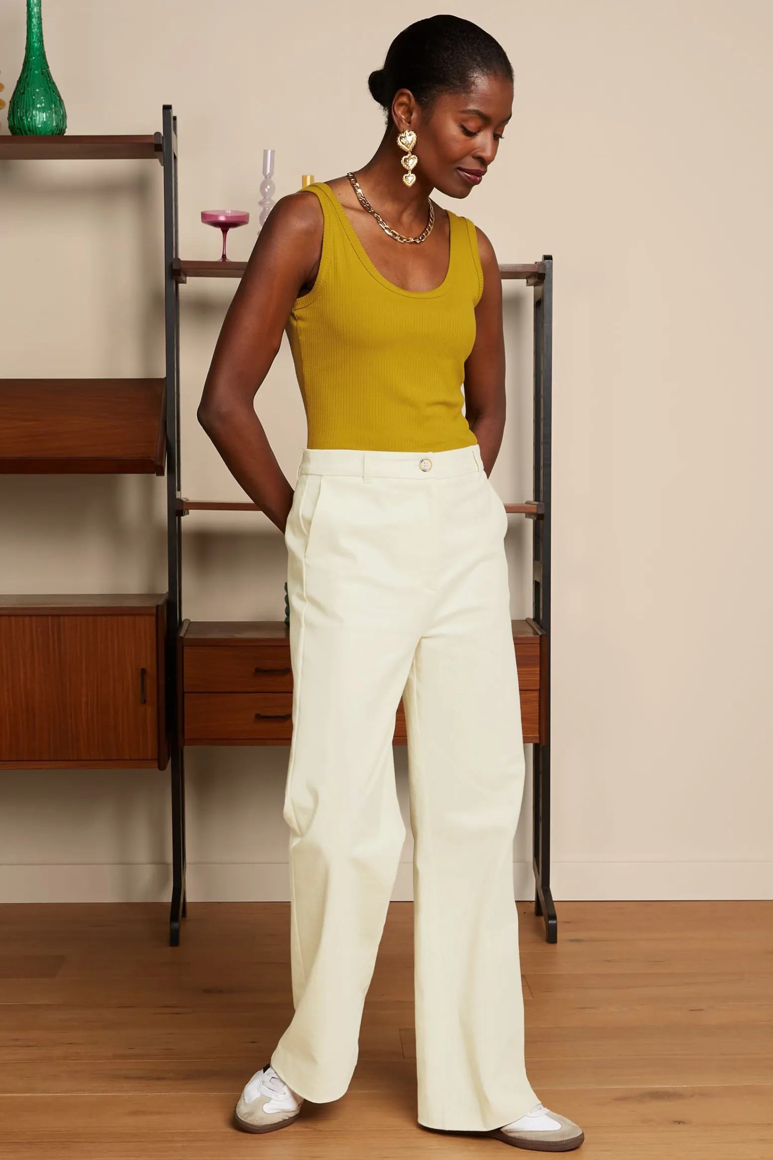 King Louie Tops & Shirts|Brigitta Top Uni Rib Curry Yellow
