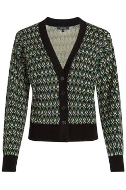King Louie Vesten|Cardi Deep V Dandy Black