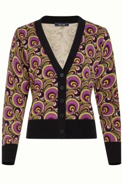 King Louie Vesten|Cardi Deep V Patchouli Olive Green