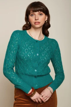 King Louie Vesten|Cardi Puff Borgo Ponderosa Green
