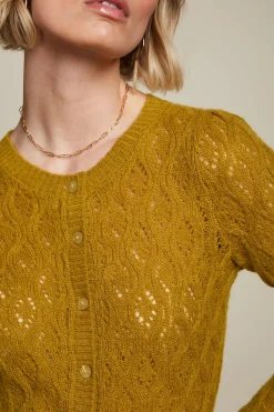 King Louie Vesten|Cardi Puff Borgo Koi Yellow