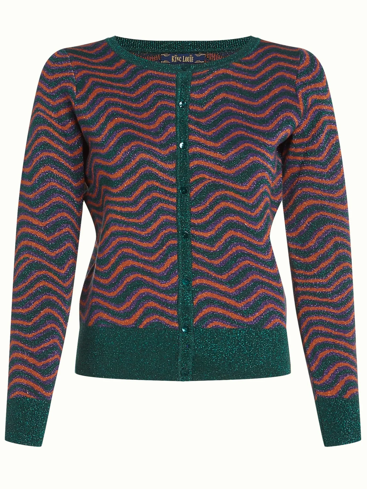 King Louie Vesten|Cardi Roudnneck Lava Pine Green