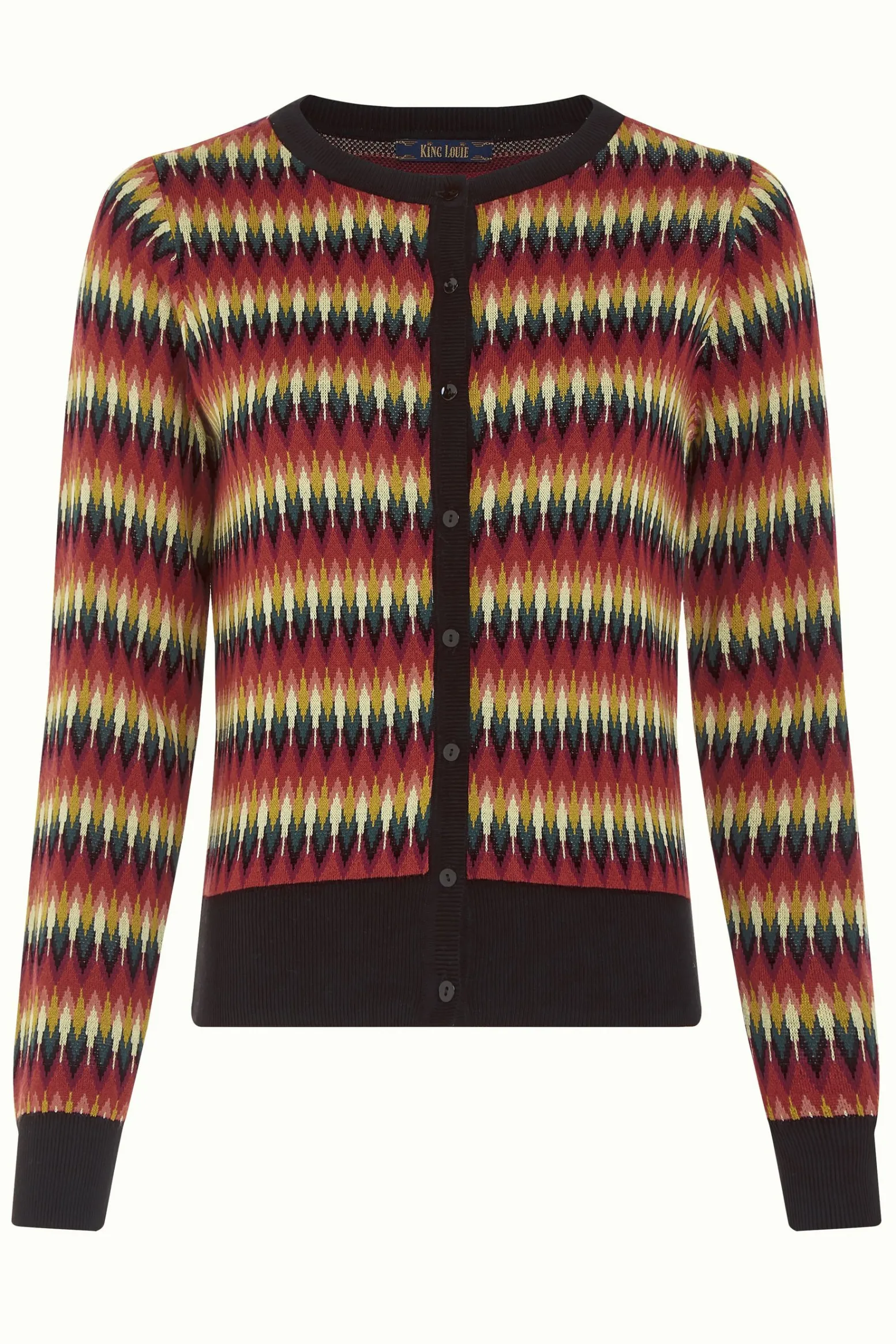 King Louie Vesten|Cardi Roundneck Celina Black