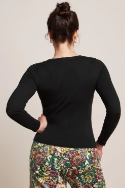 King Louie Vesten|Cardi Roundneck Cocoon Black
