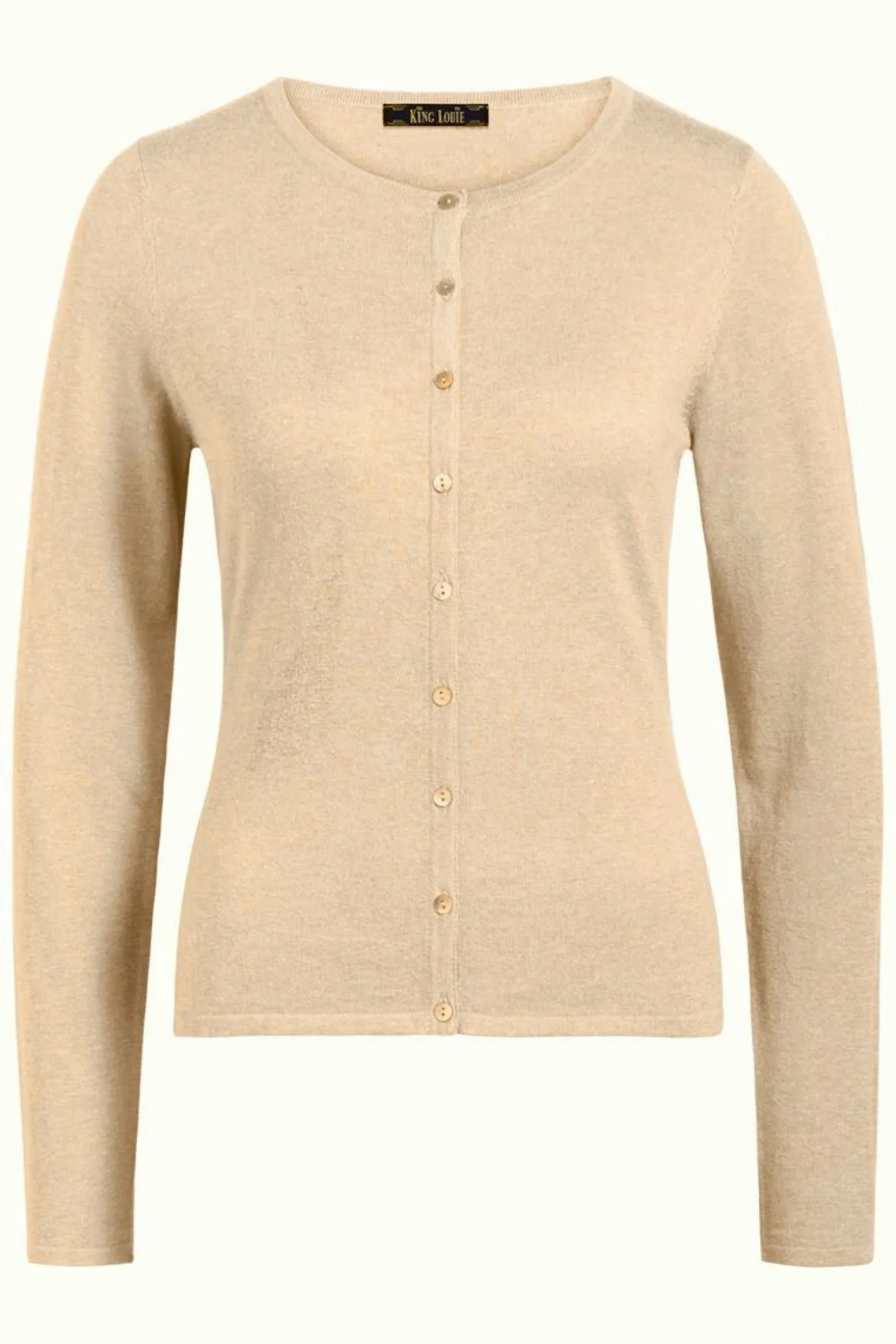 King Louie Vesten|Cardi Roundneck Cocoon Cream