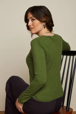 King Louie Vesten|Cardi Roundneck Cocoon Posey Green