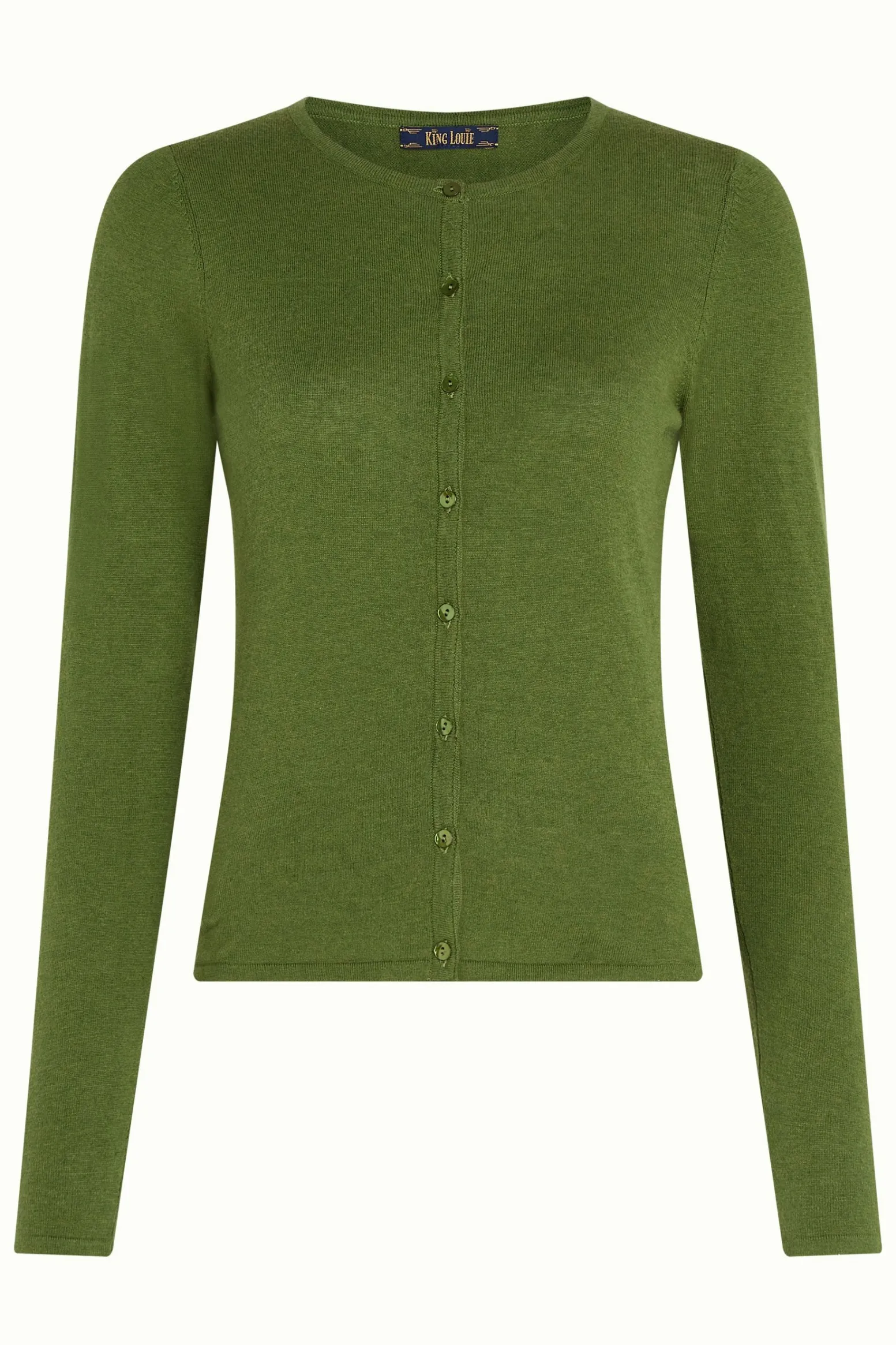 King Louie Vesten|Cardi Roundneck Cocoon Posey Green