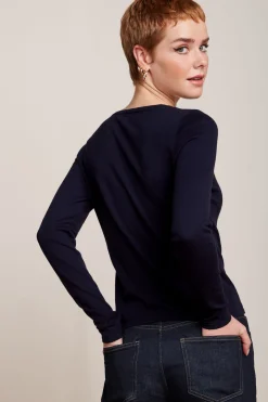 King Louie Vesten|Cardi Roundneck Cocoon Blue