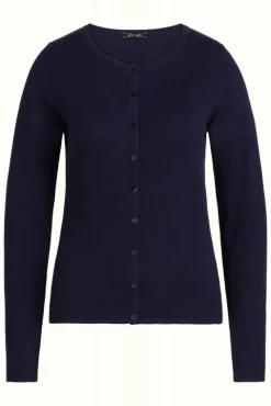 King Louie Vesten|Cardi Roundneck Cocoon Blue