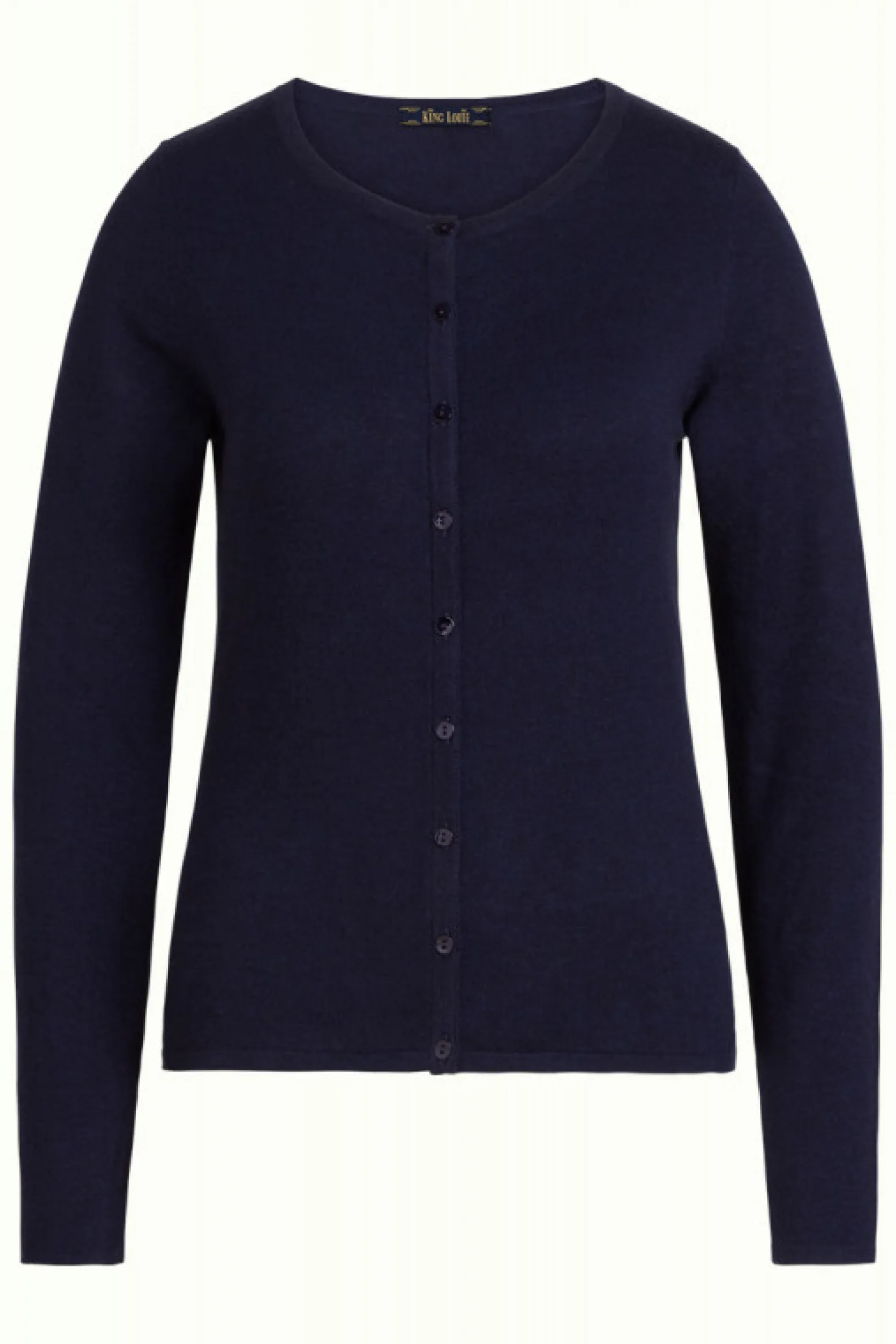 King Louie Vesten|Cardi Roundneck Cocoon Blue