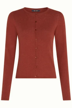 King Louie Vesten|Cardi Roundneck Cocoon Patina Brown