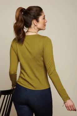 King Louie Vesten|Cardi Roundneck Cocoon Curry Yellow