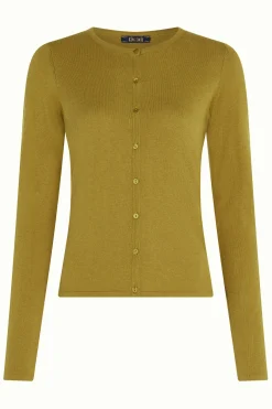 King Louie Vesten|Cardi Roundneck Cocoon Curry Yellow