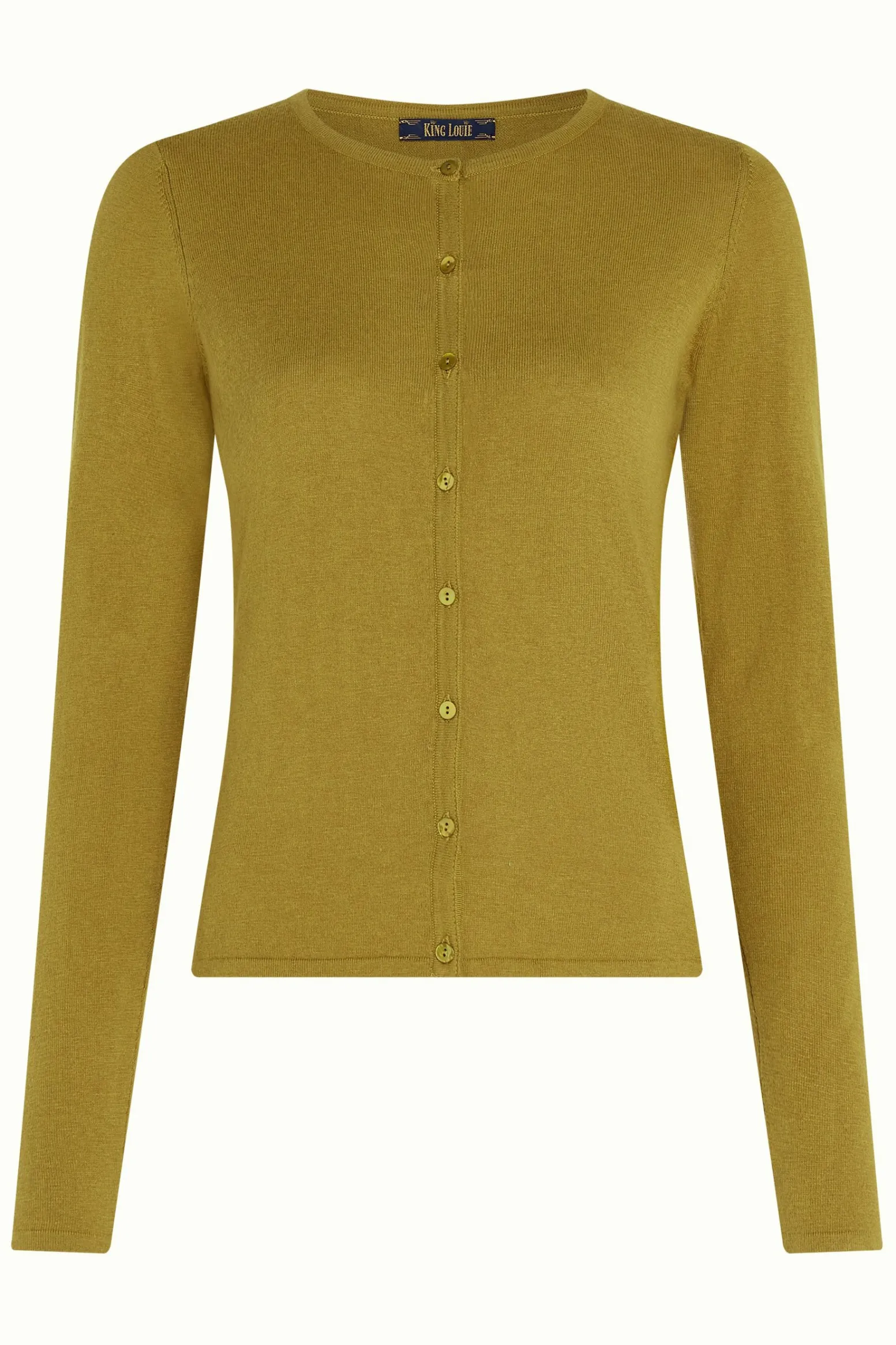 King Louie Vesten|Cardi Roundneck Cocoon Curry Yellow