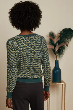 King Louie Vesten|Cardi Roundneck Darling Pine Green