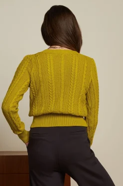 King Louie Vesten|Cardi Roundneck Euphoria Curry Yellow