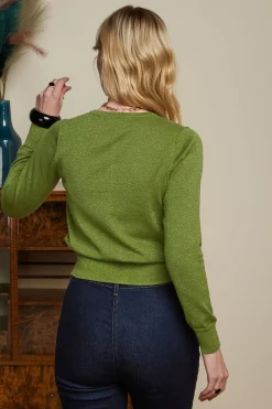 King Louie Vesten|Cardi Roundneck Lapis Woodbine Green