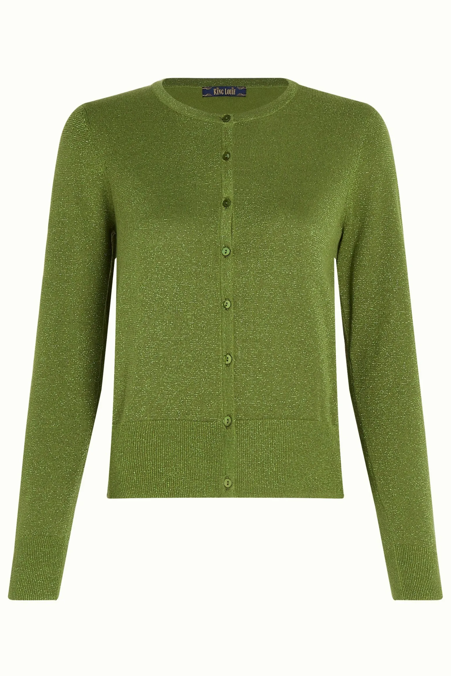King Louie Vesten|Cardi Roundneck Lapis Woodbine Green