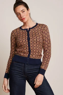 King Louie Vesten|Cardi Roundneck Ripley Evening Blue