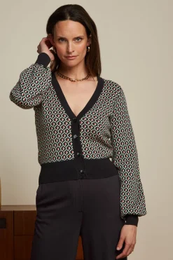 King Louie Vesten|Cardi V Bell Violette Black
