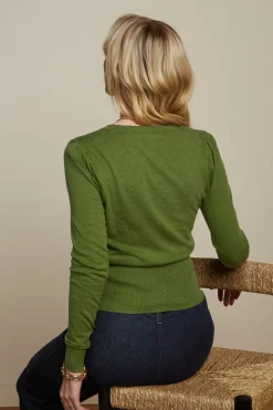King Louie Vesten|Cardi V Cocoon Posey Green